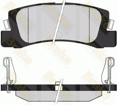 BRAKE ENGINEERING Комплект тормозных колодок, дисковый тормоз PA1680